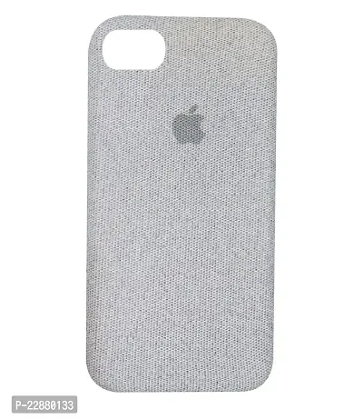 Fastship Slim Canvas Fabric Apple Logo Phone Cases Cloth Distressed Hard Compatible for i Phone 7  Grey