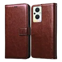 Fastship Vintage Magnatic Closer Leather Flip Cover for Oppo CPH2455  Oppo F21sPro 5G  Executive Brown-thumb1