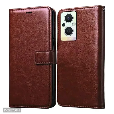 Fastship Vintage Magnatic Closer Leather Flip Cover for Oppo CPH2455  Oppo F21sPro 5G  Executive Brown-thumb2