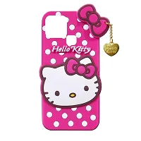 Fastship Case Silicone Soft Hello Kitty with Pendant Case Proper fit Back Cove for Infinix Smart 6 HD  Pink-thumb1