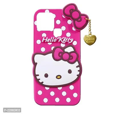 Fastship Case Silicone Soft Hello Kitty with Pendant Case Proper fit Back Cove for Infinix Smart 6 HD  Pink-thumb2