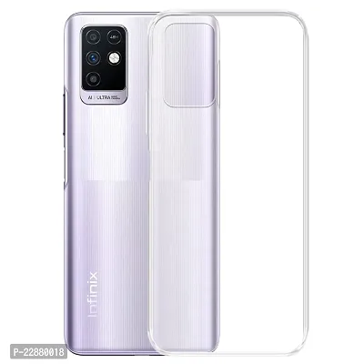 Fastship Cover Rubber Silicone Back Cover for Infinix Note 10  Transparent-thumb2