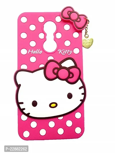 Fastship case Rubber Cat Kitty with Golden Latkan Case Back Cover for Lenovo K53a48  K6 Note  Pink-thumb2