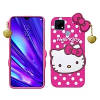 Fastship case Silicone Soft Hello Cat Kitty with Pendant Case Proper fit Back Cover for Redmi 10 Power  Pink-thumb1