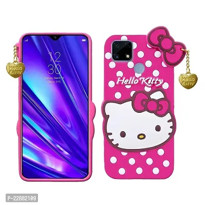 Fastship case Silicone Soft Hello Cat Kitty with Pendant Case Proper fit Back Cover for Redmi 10 Power  Pink-thumb2