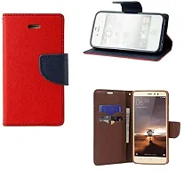 Fastship Genuine Canvas Smooth Flip Cover for Realme RMX3197  C25s  Inside TPU  Inbuilt Stand  Wallet Style Back Cover Case  Stylish Mercury Magnetic Closure  Red-thumb1