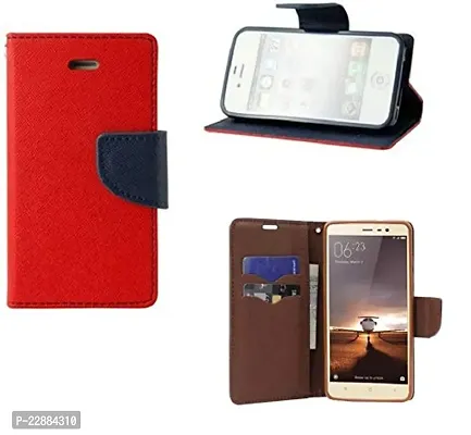 Fastship Genuine Canvas Smooth Flip Cover for Realme RMX3197  C25s  Inside TPU  Inbuilt Stand  Wallet Style Back Cover Case  Stylish Mercury Magnetic Closure  Red-thumb2