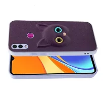 Fastship Coloured 3D POPUP Billy Eye Effect Kitty Cat Eyes Leather Rubber Back Cover for Xiaomi Redmi Note 7s  Purple-thumb1