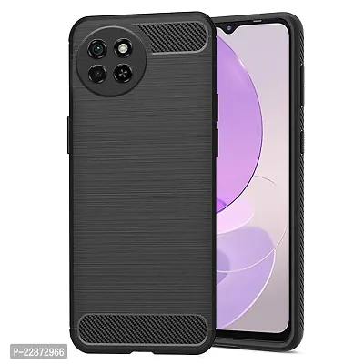 Fastship New Silicone Hybrid Rubber Case Back Cover for itel S23  Black-thumb0