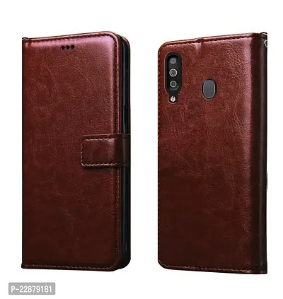 Fastship Leather Finish Inside TPU Wallet Stand Magnetic Closure Flip Cover for Honor 20i  Executive Brown-thumb0