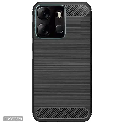 Fastship Silicone Rubber Hybrid Case Case Back Cover for Tecno Spark Go 2023  Black-thumb2