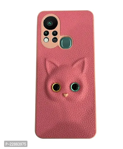 Coverage Eye Cat Silicon Case Back Cover for Infinix Hot 11s  3D Pattern Cat Eyes Case Back Cover Case for Infinix X6812  Hot 11s  Jam Purple-thumb2