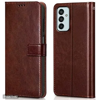 Fastship Case Vintage Magnatic Closer Leather Flip Cover for Samsung F54 5G SM E546B  Executive Brown-thumb0