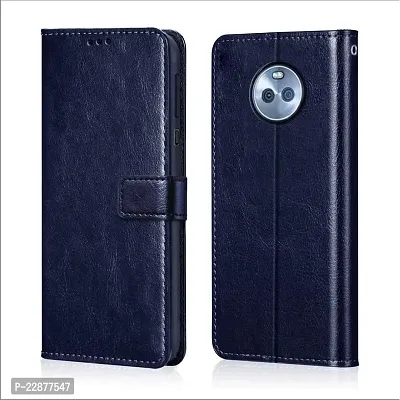 Fastship Case Vintage Magnatic Closer Leather Flip Cover for Motorola Moto X4  Cobalt Blue-thumb2