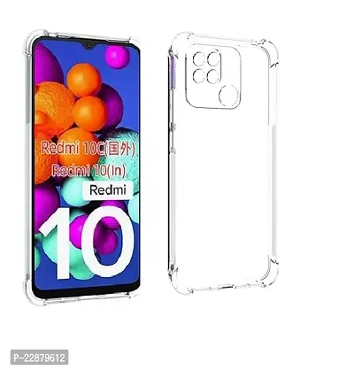 Fastship Cover Transparent Rubber Back Cover for REDMI 10 A  Transparent-thumb0