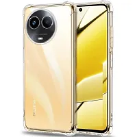 Fastship Cases Rubber Silicone Back Cover for Realme 11x 5G  Transparent-thumb1