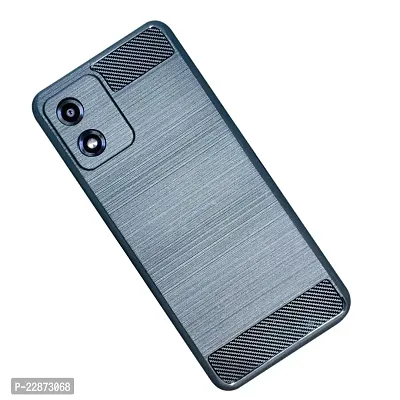 Fastship case Silicone Hybrid Rubber Case Back Cover for Motorola E13  Black-thumb0