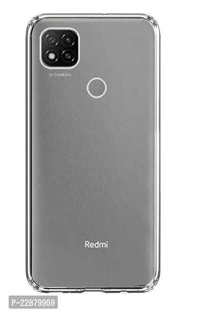 Coverage Silicone Case Back Cover for Redmi 9C  Transparent