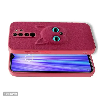 Coverage Colour Eye Cat Soft Kitty Case Back Cover for REDMI 9 Prime  Faux Leather Finish 3D Pattern Cat Eyes Case Back Cover Case for Mi REDMI 9PRIME  Pink