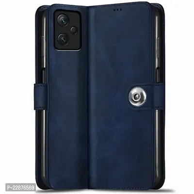 Fastship Poco M6 Pro 5G Flip Cover  Full Body Protection  Inside Pockets Wallet Button Magnetic Closure Book Cover Leather Flip Case for Poco M6 Pro 5G  Blue-thumb0