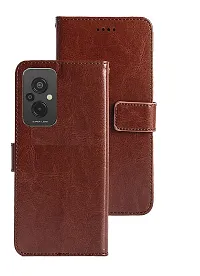 Fastship Cases Vintage Magnatic Closer Leather Flip Cover for Mi REDMI 11Prime 4G  Executive Brown-thumb1