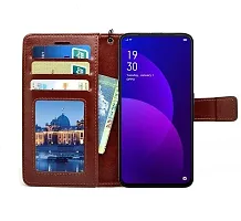 Fastship Faux Leather Wallet with Back Case TPU Build Stand  Magnetic Closure Flip Cover for I Phone XR  Executive Brown-thumb1