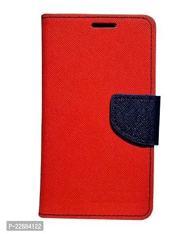 Coverage Imported Canvas Cloth Smooth Flip Cover for 1 6t  Inside TPU  Inbuilt Stand  Wallet Back Cover Case Stylish Mercury Magnetic Closure  Red