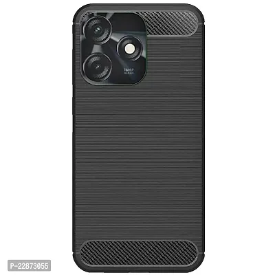 Fastship Case Silicone Hybrid Rubber Case Back Cover for Tecno Spark 10c  Black-thumb2