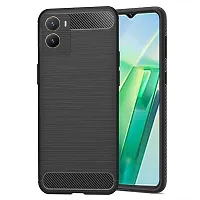 Fastship Cover Case Silicone Rubber Hybrid Case Case Back Cover for Vivo V2225  Y56 5G  Black-thumb1