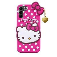 Fastship Case Rubber Kitty with Cat Eye Latkan Case Back Cove for Vivo V2246  Vivo V27 5G  Dark Pink-thumb1