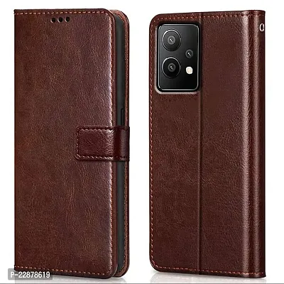 Coverage New case Leather Finish Inside TPU Back Case Wallet Stand Magnetic Closure Flip Cover for OnePlus Nord CE 2 Lite 5G  Executive Brown-thumb0