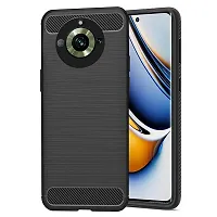 Fastship Case Silicone Rubber Hybrid Case Case Back Cover for Realme 11Pro 5G RMX3771  Black-thumb1