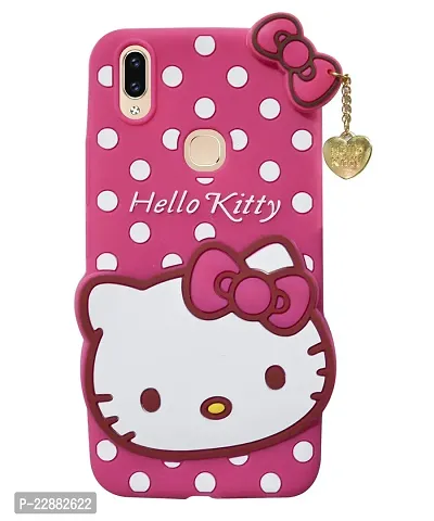 Fastship Rubber Kitty with Cat Eye Latkan Case Back Cove for Zenfone Max Pro M1 5 99  Dark Pink