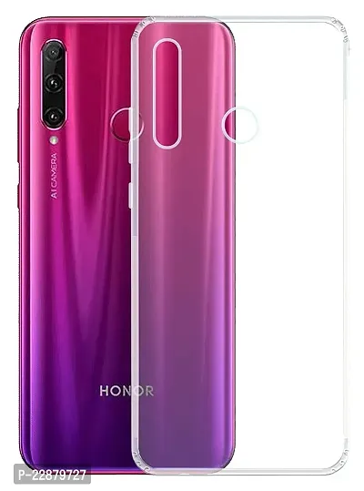 Fastship Rubber Silicone Back Cover for Honor 20i  Transparent