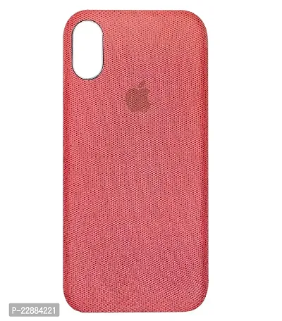 Fastship Shockproof Fabric Phone Cases Cloth Distressed Hard Compatible for Apple i Phone 10R  Red-thumb2