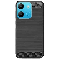 Fastship Silicone Hybrid Rubber Case Back Cover for Infinix Smart 7  X6517  Black-thumb1