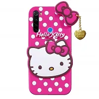 Fastship Rubber Kitty with Cat Eye Latkan Case Back Cove for Mi Redmi Note 8  Dark Pink-thumb1