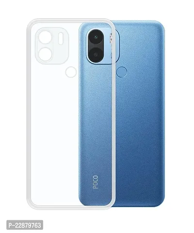 Fastship New Rubber Silicone Back Cover for MI Poco C50  Transparent