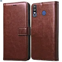 Fastship Vintage Magnatic Closer Leather Flip Cover for Infinix X650C  Hot 8  Executive Brown-thumb1