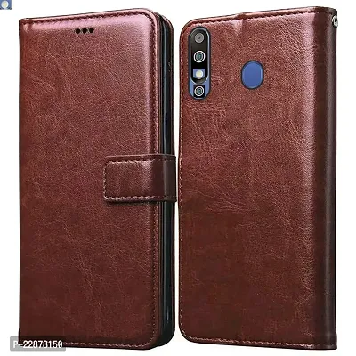 Fastship Vintage Magnatic Closer Leather Flip Cover for Infinix X650C  Hot 8  Executive Brown-thumb2