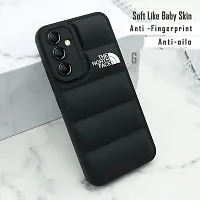 Fastship Matte Soft Case | Liquid Silicon Puff Case Back Cover for SAMSUNG A55 5G - SM-A556E - Black-thumb4