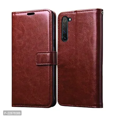 Fastship Samsung Galaxy A04 Flip Cover  Full Body Protection  Inside Pockets  Stand  Wallet Stylish Button Magnetic Closure Book Cover Leather Flip Case for Samsung Galaxy A04  Executive Brown-thumb2