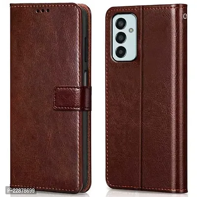 Coverage Vintage Magnetic Leather Wallet Case Book Flip Cover for Samsung M13 SM M135F 4G  Cherry Brown-thumb2