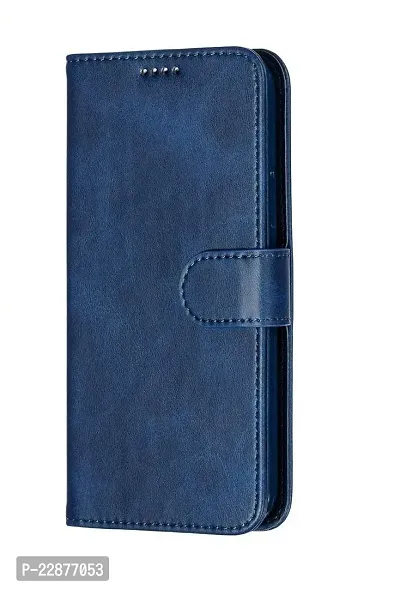 Coverage New case Leather Finish Inside TPU Back Case Wallet Stand Magnetic Closure Flip Cover for IQOO Z6 5G  Blue-thumb2