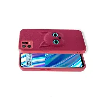 Fastship Coloured 3D POPUP Billy Eye Effect Kitty Cat Eyes Leather Rubber Back Cover for Oppo Reno7 Pro 5G  Baby Pink-thumb1