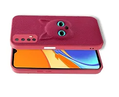 Fastship Coloured 3D POPUP Billy Eye Effect Kitty Cat Eyes Leather Rubber Back Cover for Realme 7  Baby Pink-thumb1