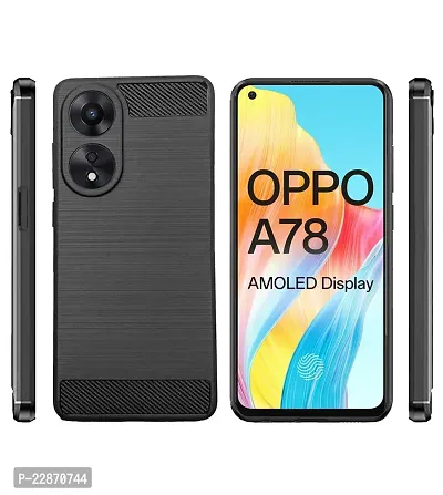 Fastship Cases Silicone Rubber Hybrid Case Case Back Cover for Oppo CPH2565  Oppo A78 4G  Black-thumb2