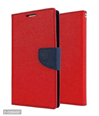 Fastship Realme C25s Flip Cover  Full Body Protection  Inside Pockets  Stand  Wallet Stylish Mercury Magnetic Closure Book Cover Leather Flip Case for Realme C25s  Red-thumb2