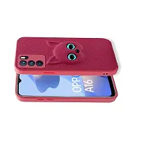 Coverage Coloured 3D POPUP Billy Eye Effect Kitty Cat Eyes Leather Rubber Back Cover for Oppo A16  Baby Pink-thumb1