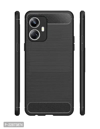 Fastship Silicone Rubber Hybrid Case Case Back Cover for Realme RMX3686  10Pro Plus 5G  Black-thumb2